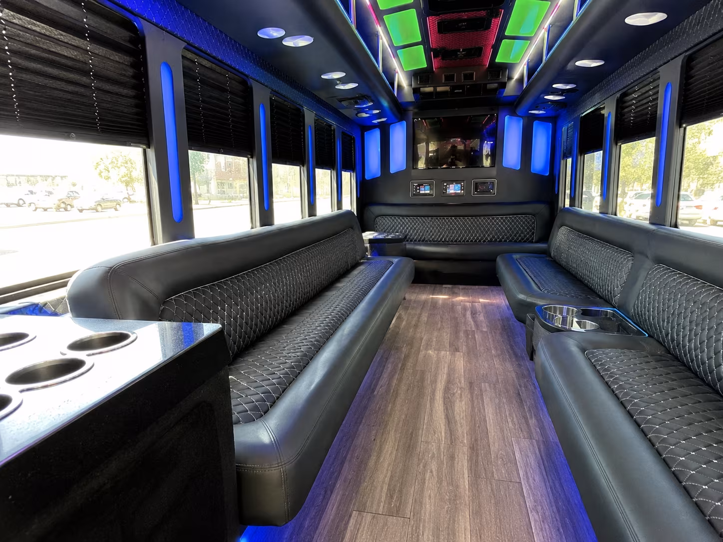 key west 15 passenger party bus inside