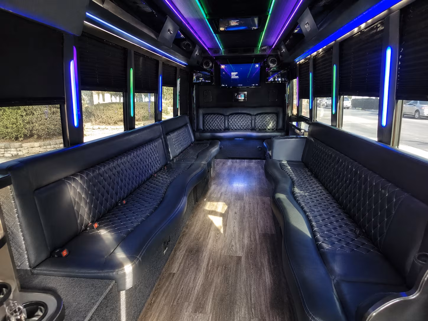 key west 15 passenger party bus interior