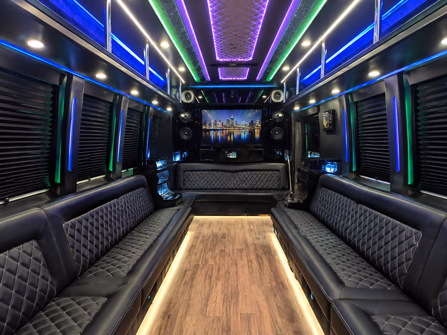 key west 25 passenger party bus interior