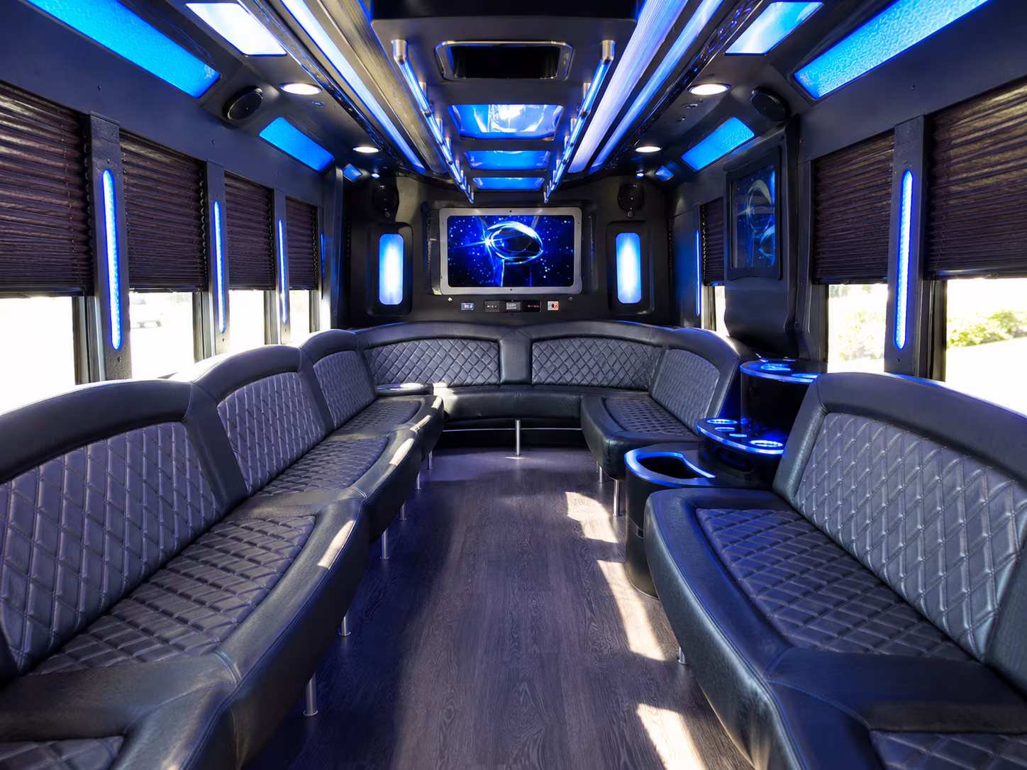key west 28 passenger party bus inside