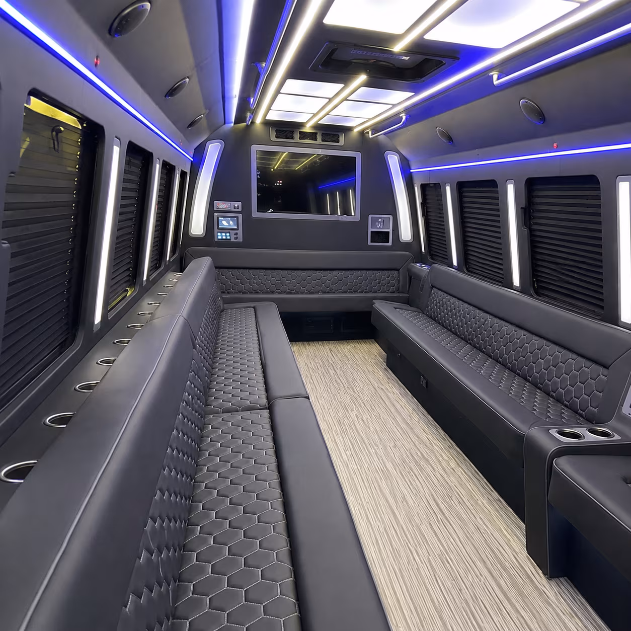 key west 40 passenger party bus inside