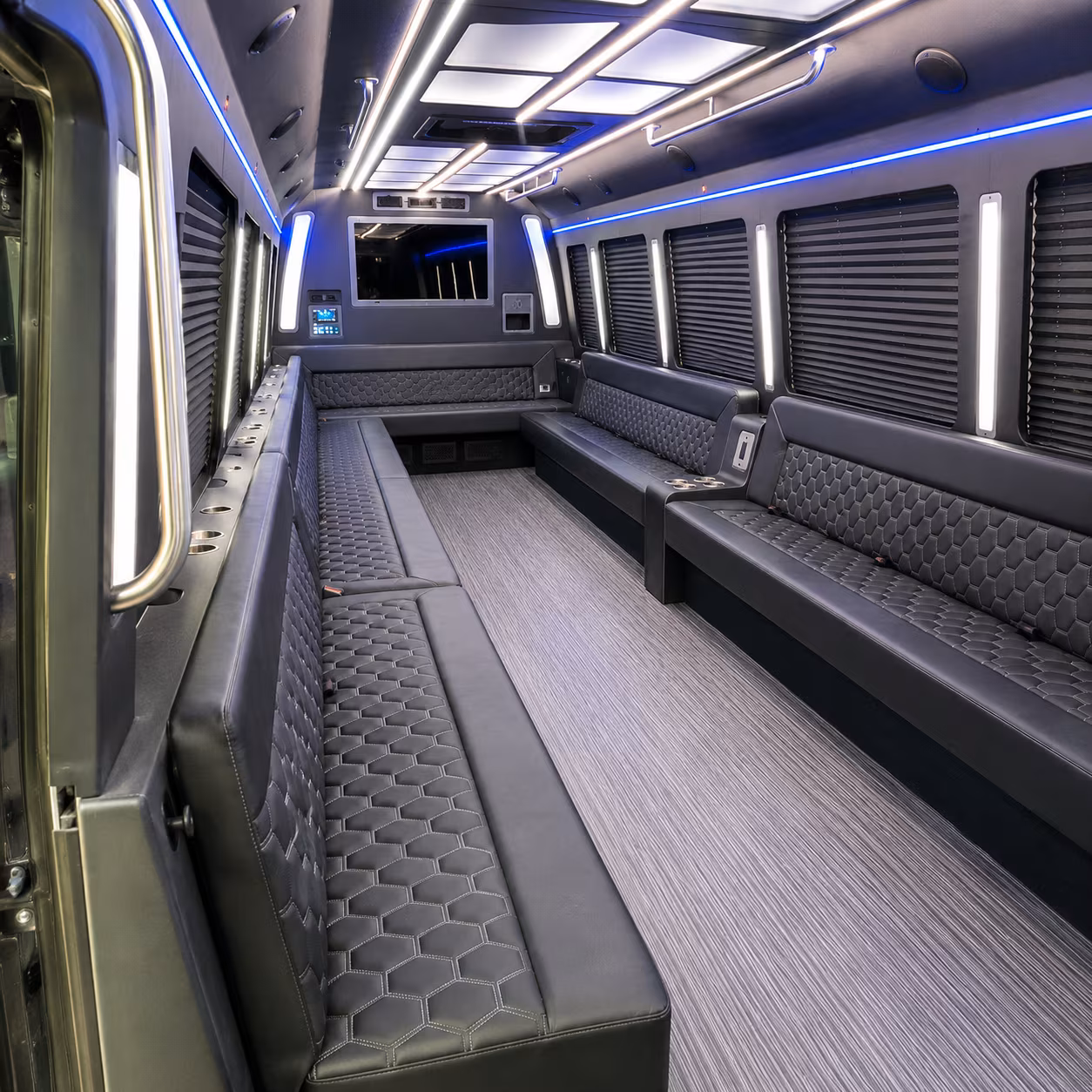 key west 40 passenger party bus interior
