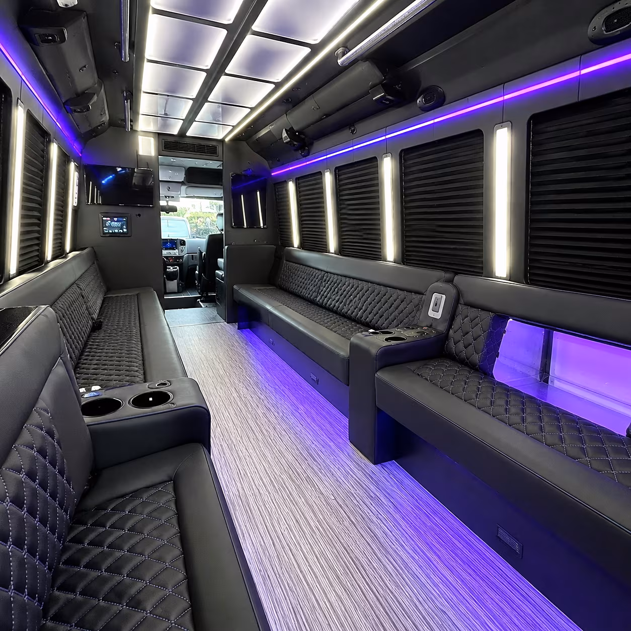 key west party bus rental interior